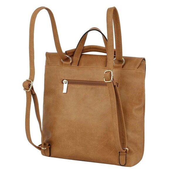Women\'s Brown Western Fringe Convertible Backpack Messenger Bag Carry All Bag main image 6